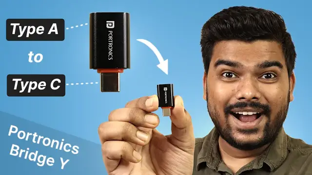 'Video thumbnail for Type A to Type C Adapter With Sleek Design | Portronics Bridge Y Review'