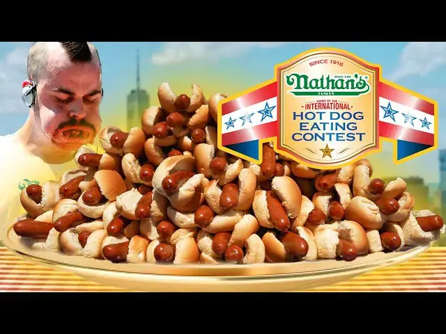 'Video thumbnail for How to WIN the Nathan’s Hot Dog Eating Contest!'
