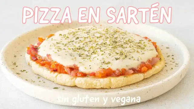 'Video thumbnail for Pizza en Sartén - sin gluten y sin lácteos - PIZZA EXPRESS EN 10 MINUTOS'