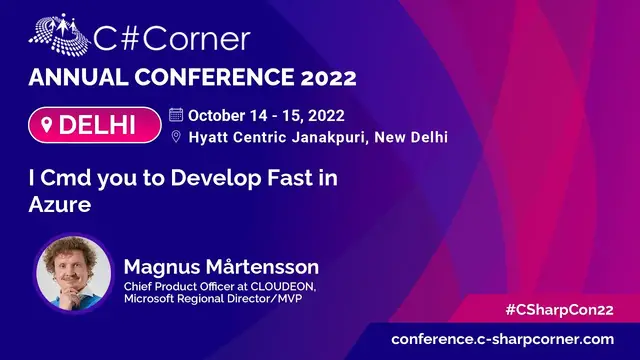 'Video thumbnail for I Cmd you to Develop Fast in Azure by Mangnus Martensson'