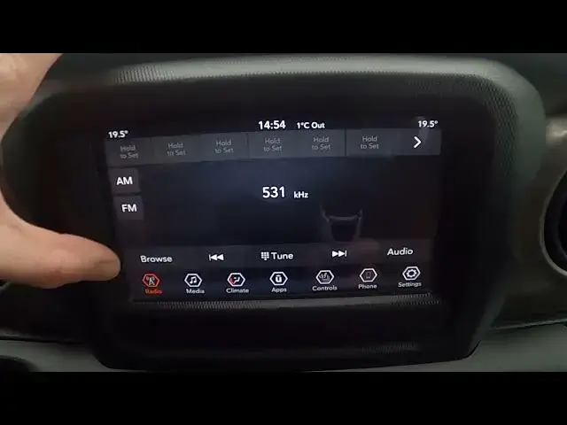 'Video thumbnail for How to Change Radio Frequency in Jeep Wrangler IV ( 2018 – now ) | Switch Between AM/FM'