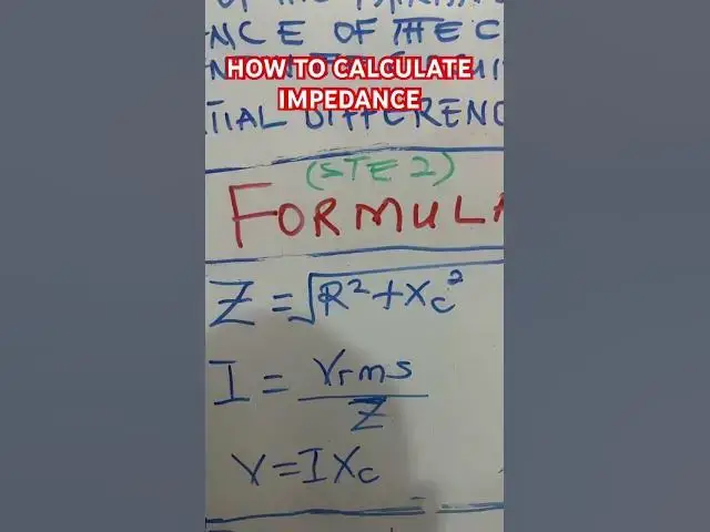 'Video thumbnail for How to calculate impedance #impedance #current #voltage #circuit #physics'