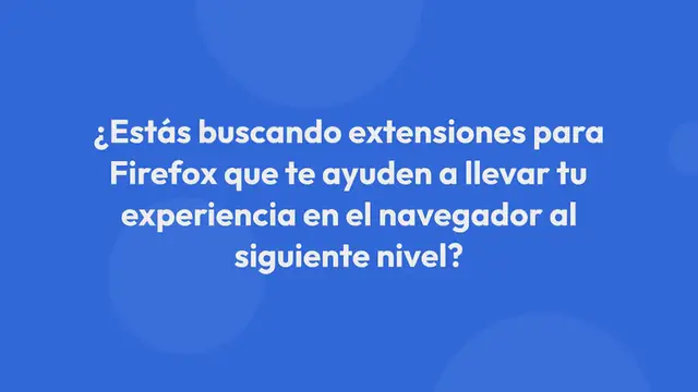 'Video thumbnail for 12 Mejores Extensiones y Add-ons para Firefox en 2024'