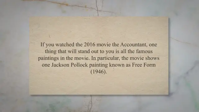 'Video thumbnail for How Much Is The Jackson Pollock Painting Worth In The Movie "The Accountant"?'