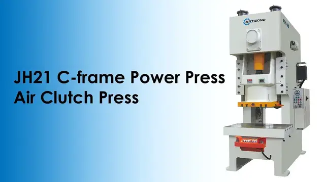 'Video thumbnail for JH21 Series C frame Fixed Table Air Clutch Pneumatic Press'