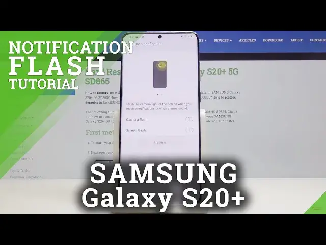 'Video thumbnail for How to Set Flash Notifications in SAMSUNG Galaxy S20+ - Activate Notifications'