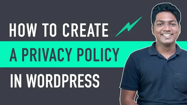 'Video thumbnail for How to Create Privacy Policy page in WordPress'