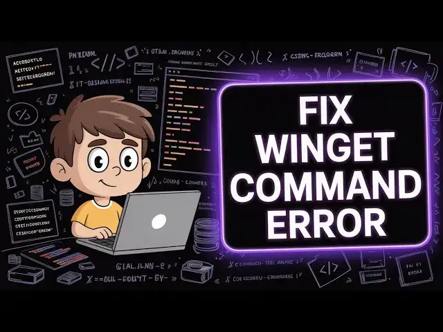 'Video thumbnail for How to Fix winget is not recognized as an internal and external Command Error in Terminal'