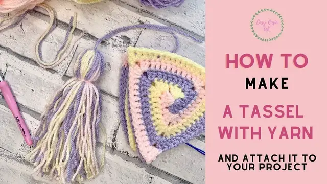 'Video thumbnail for Easy way to make a tassel with yarn'