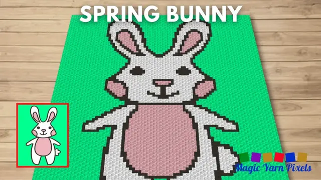 'Video thumbnail for FREE GRAPH Spring Bunny C2C & Tapestry Crochet Pattern | Magic Yarn Pixels'