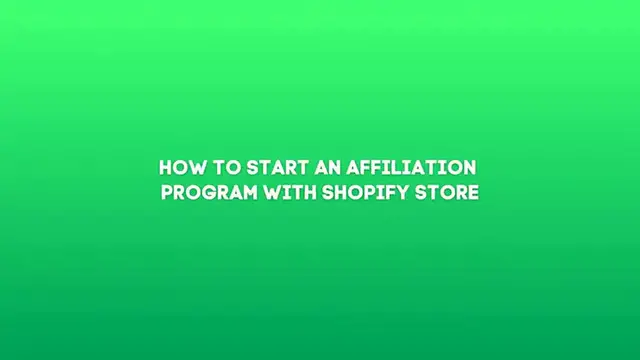 'Video thumbnail for How To Start An Affiliate Program For Your Shopify Store (2024) Full Tutorial'