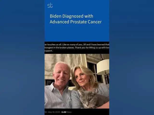 'Video thumbnail for Joe Biden Diagnosed with Advanced Prostate Cancer; Global Leaders Express Support'