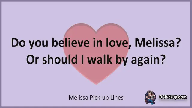 'Video thumbnail for Melissa - Pickup-Lines & Rizz for Him & for Her'