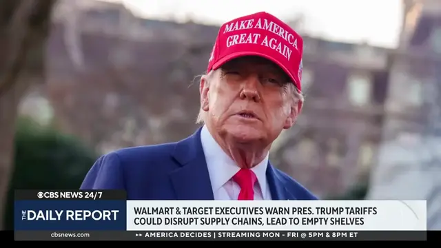 'Video thumbnail for Walmart & Target CEOs Warn Trump: Tariffs Will Leave Shelves Empty'