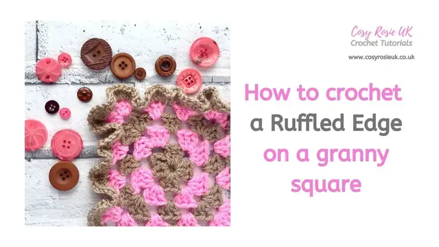 'Video thumbnail for How To Crochet a Ruffle Edge on a Granny Square'