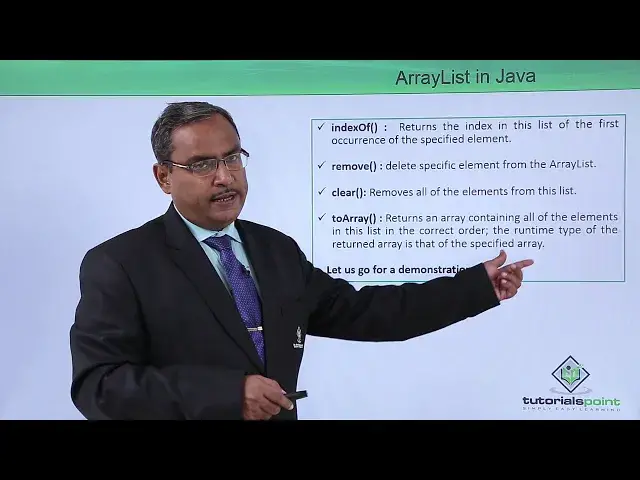 'Video thumbnail for Java Essentials - Array list in java'