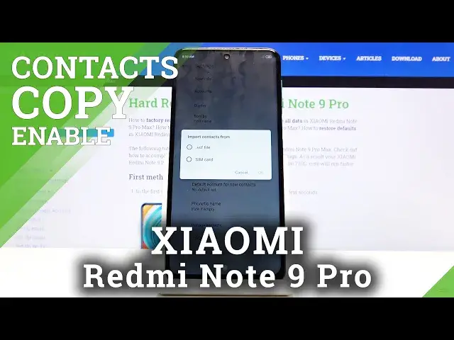 'Video thumbnail for How to Copy Contracts from SIM to Internal Storage in XIAOMI Redmi Note 9 Pro'
