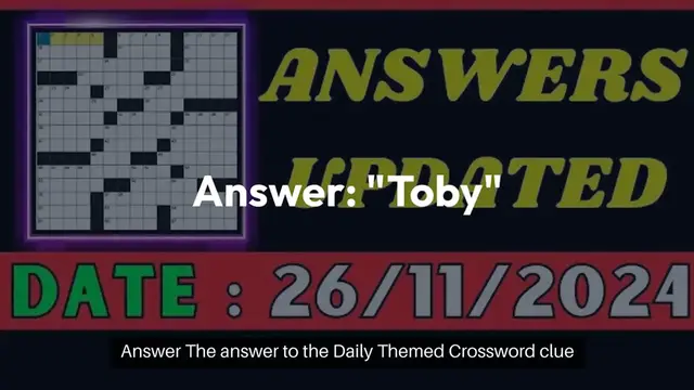'Video thumbnail for "Should've Been a Cowboy" singer ___ Keith Daily Themed Crossword Clue Puzzle Answer from November 26, 2024'