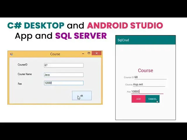 'Video thumbnail for C# Desktop and Android Studio App and SQL Server Project'