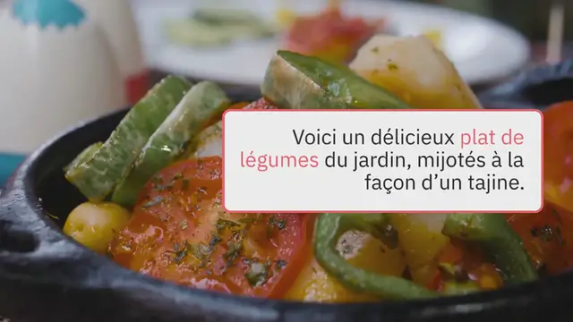 'Video thumbnail for Tajine de Légumes du jardin confits, fondants et parfumés'