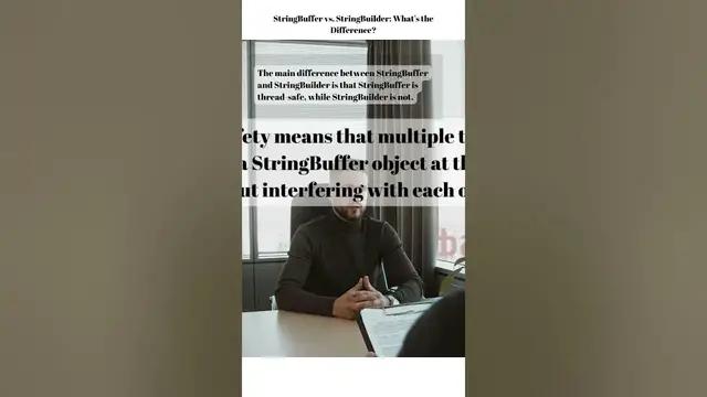 'Video thumbnail for StringBuffer vs StringBuilder What's the Difference? | #shorts'
