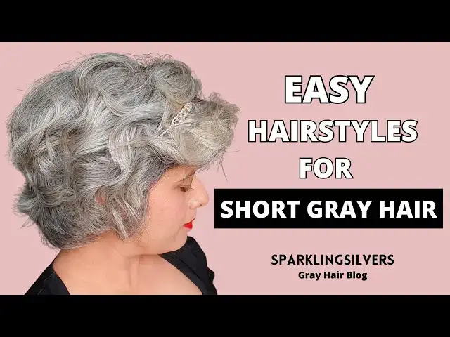 'Video thumbnail for 7 Easy Everyday Short Gray Hairstyles - No Products Needed!'