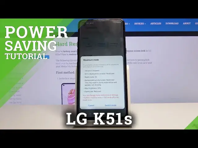 'Video thumbnail for How to Use Power Saving Mode LG K51s – Save Battery Charge'