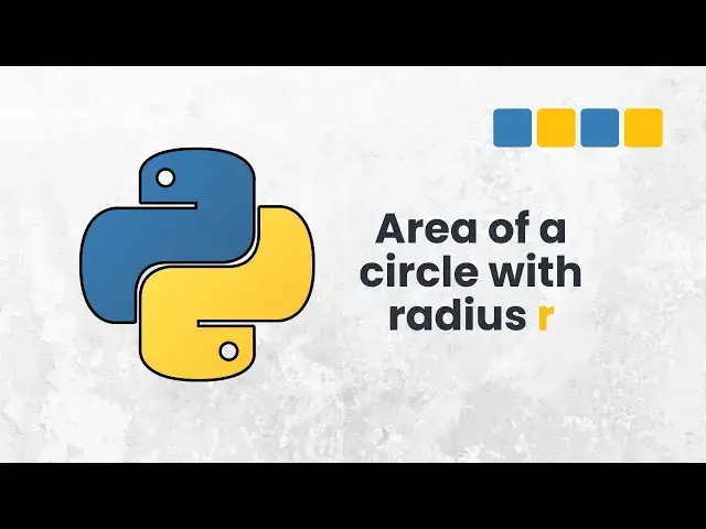 'Video thumbnail for Python Exercise #03: Create a Python program to calculate the area of ​​a circle with radius r'