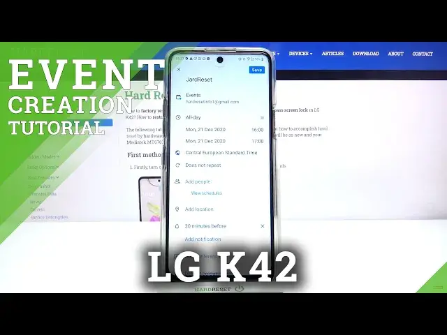 'Video thumbnail for Create Calendar Events on LG K42 - Add Reminder'