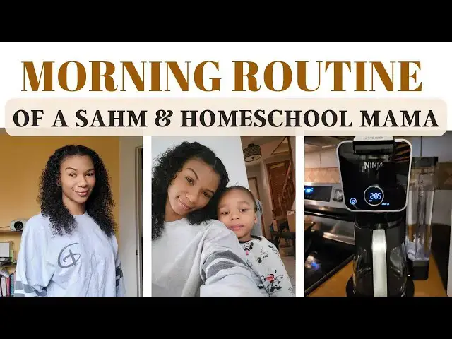 'Video thumbnail for Stay at Home Mom Morning Routine/Homeschool Mom Morning Routine'