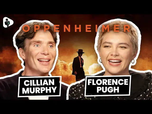 'Video thumbnail for "I'm Irish We're TERRIBLE At This!" 😂 Oppenheimer Interview with Cillian Murphy & Florence Pugh'