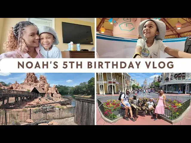 'Video thumbnail for Celebrating Noah's 5th Birthday at Magic Kingdom  Disney World Family Vlog'