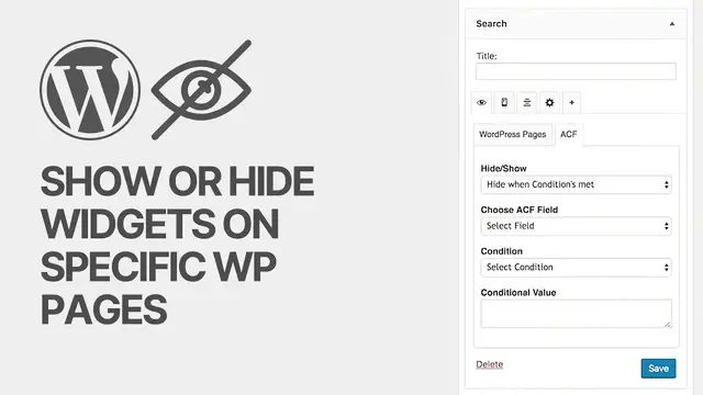'Video thumbnail for How to Show or Hide (Display or Remove) Widgets on Specific WordPress Pages For Free_ Tutorial'