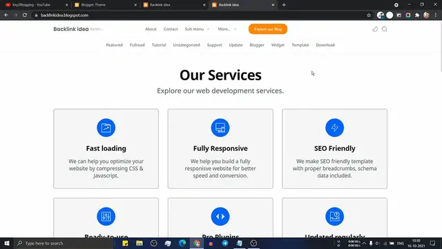 'Video thumbnail for How to Add Button in the Navigation Menu of Blogger _ ( Blogger  customization )'