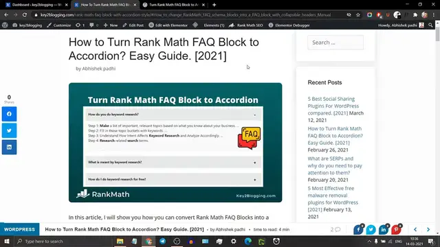 'Video thumbnail for How to Turn Rank Math FAQ Block into an Accordion style _ Rank Math SEO Guide'