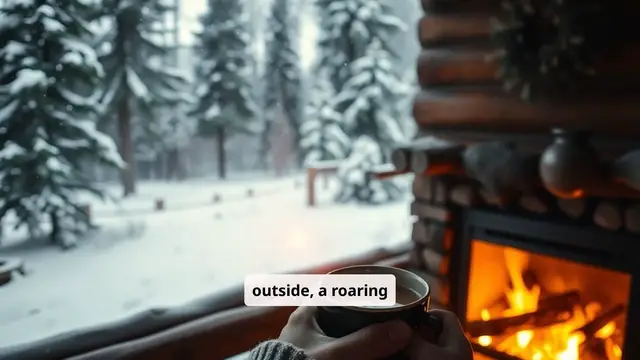 'Video thumbnail for the perfect coffee to keep you warm at a winter log cabin '