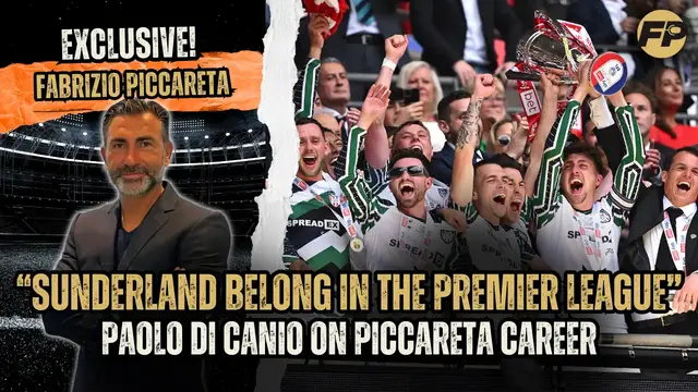 'Video thumbnail for Fabrizio Piccareta: Sunderland just like Roma - Di Canio so important for my career'
