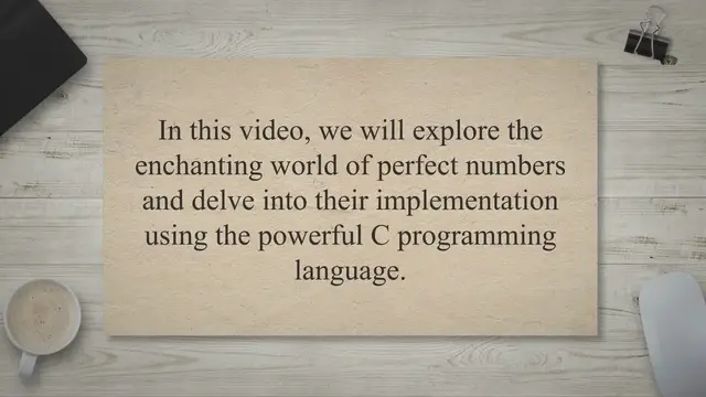 'Video thumbnail for The Beauty of Perfect Number in C Programming'