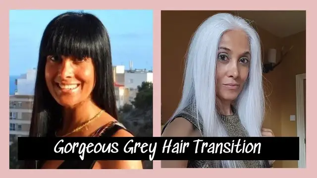 'Video thumbnail for Black to White Hair | FAUZIA'S GREY HAIR TRANSITION'