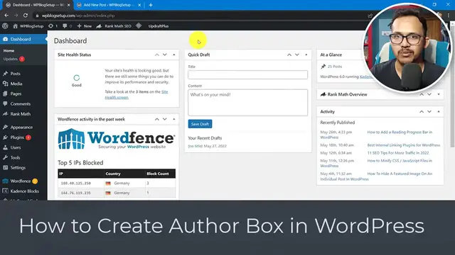 'Video thumbnail for How To Add An Author Box In WordPress _ No Plugins, No Coding Required'