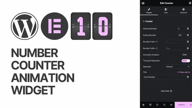 'Video thumbnail for How To Use Number Counter Animation Widget in Elementor Free WordPress Plugin_ Tutorial'