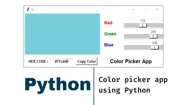 'Video thumbnail for How to create color picker using python | Color picker in Python - Python project'