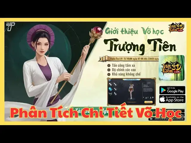 'Video thumbnail for Trượng Tiên Việt Kiếm 3D | Hướng Dẫn Kỹ Năng, Combo & Lối Chơi PvP - PvE Toàn Diện'