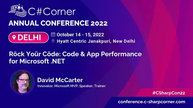 'Video thumbnail for Rock Your Code  Code and App Performance for Microsoft .Net by David McCarter'
