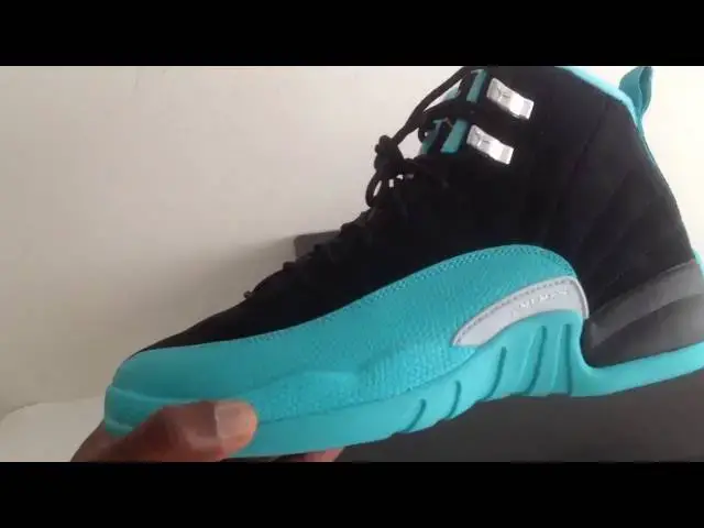 'Video thumbnail for Air Jordan 12 Retro Black Hyper Jade First Look'