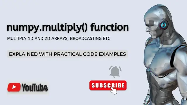 'Video thumbnail for Python Numpy Multiply Function | Parameters Explained | Python Tutorial | Python Data Science'
