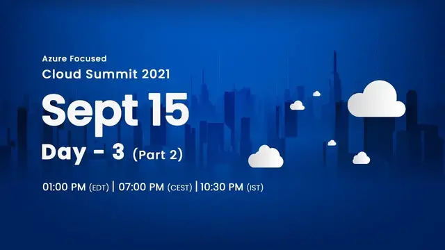 'Video thumbnail for Day 3 - Sept 15 Part 2 : Stratis presents Cloud Summit 2021'