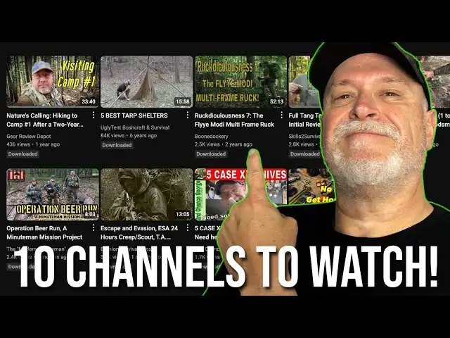 'Video thumbnail for 10 Bushcraft & Survival YouTube Channels You Should Watch!'