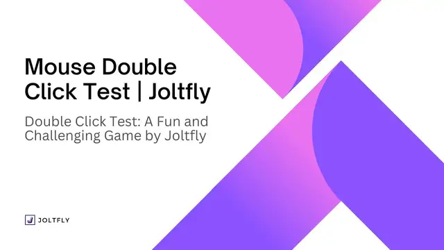 'Video thumbnail for Mouse Double Click Test: A Simple and Effective Trainer Game from Joltfly'