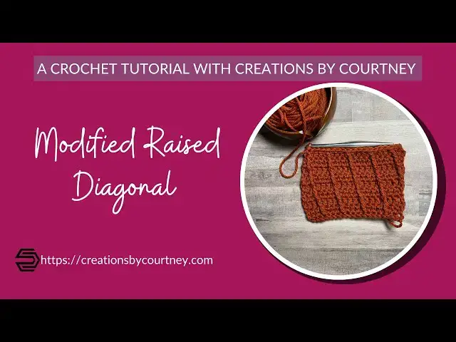 'Video thumbnail for Learn to crochet: Raised Diagonal Stitch'